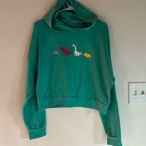 Green dinosaur hoodie